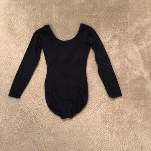 Long sleeve black ballet leotard